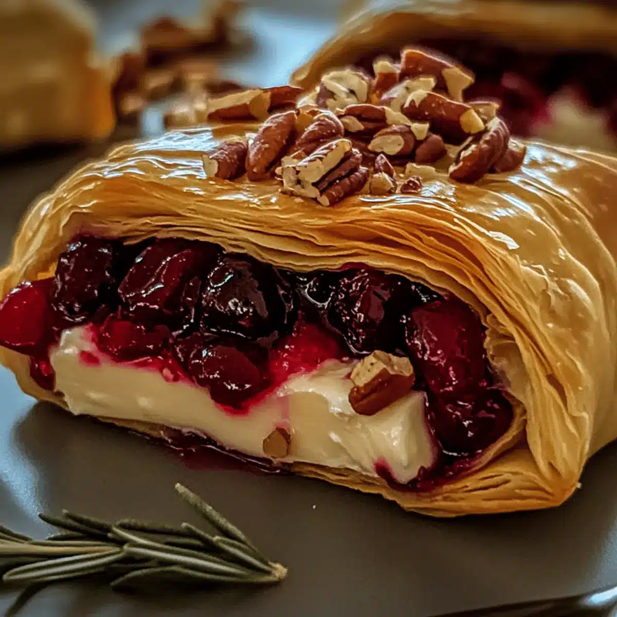 Easy Cranberry Pecan Brie Wrapped in Puff Pastry Perfection