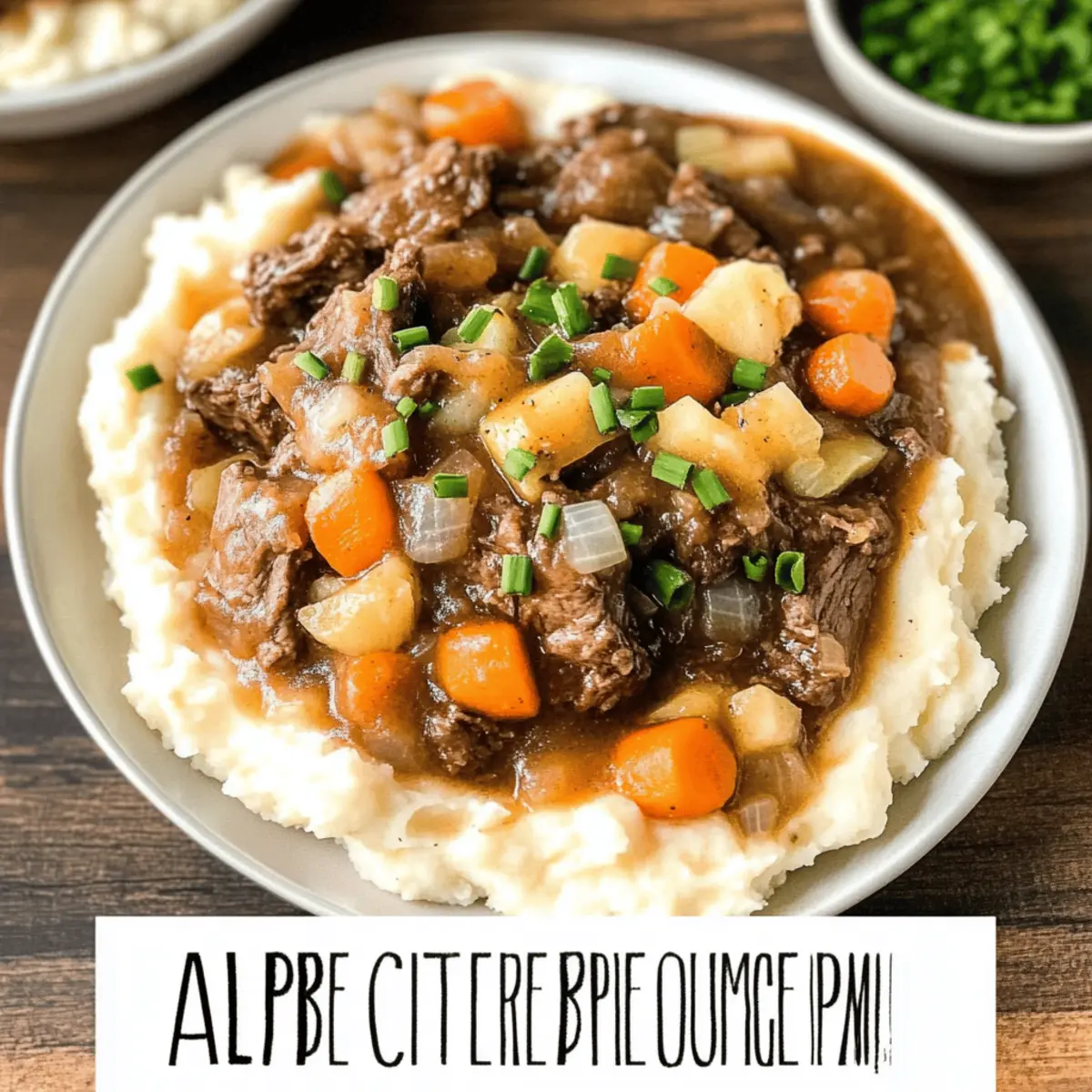 Fall Apple Cider Stew over Mashed Potatoes