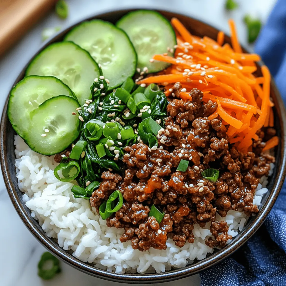 Delicious Korean Ground Beef Bowl Ready in 20 Minutes