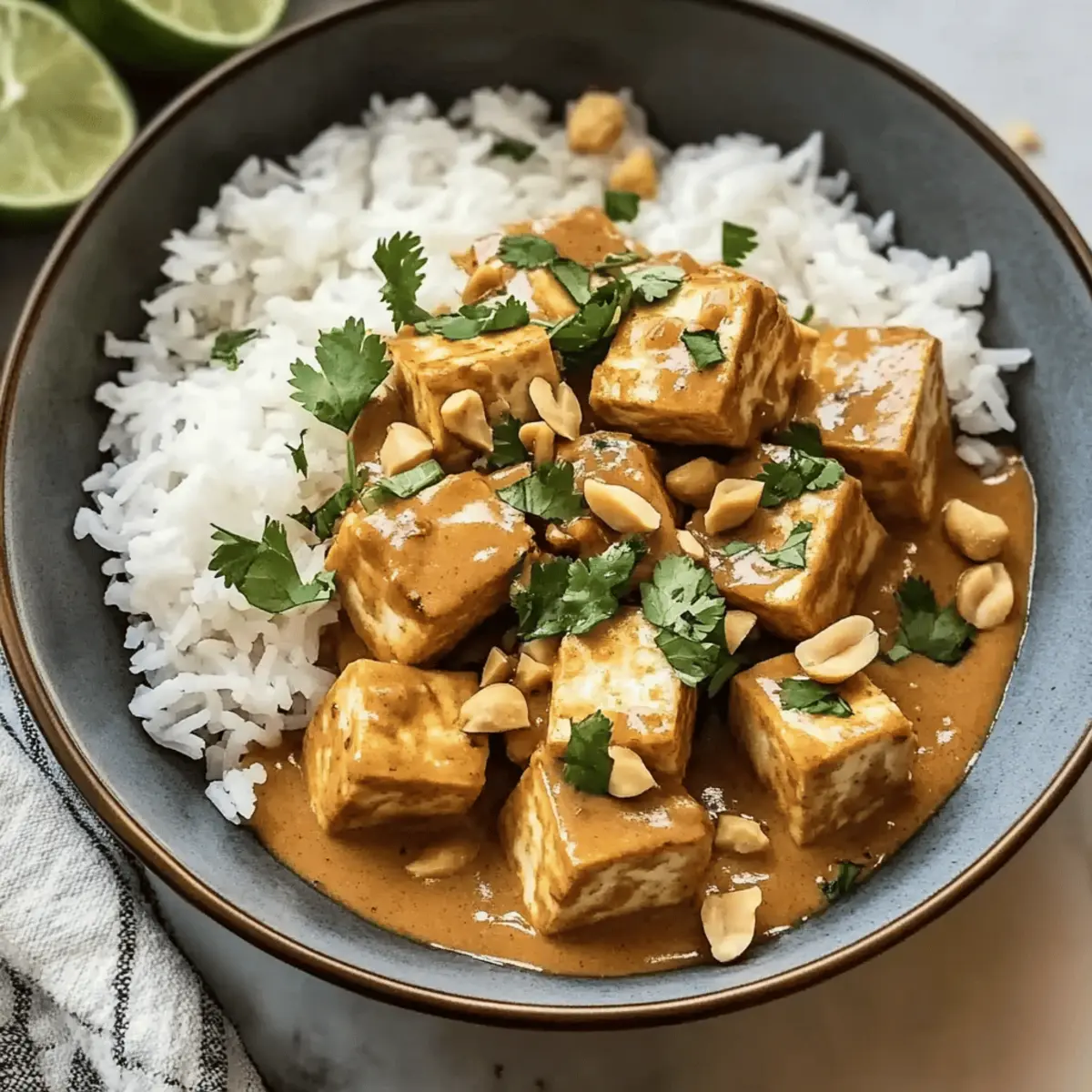 Peanut Tofu with Coconut Rice