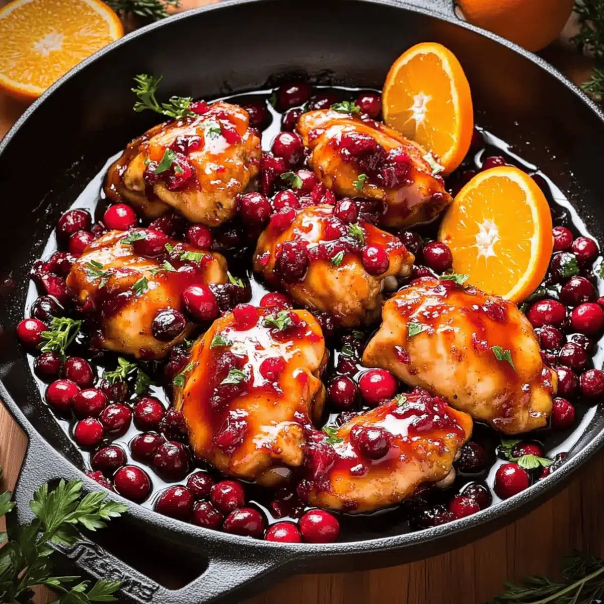 Skillet Cranberry Orange Chicken