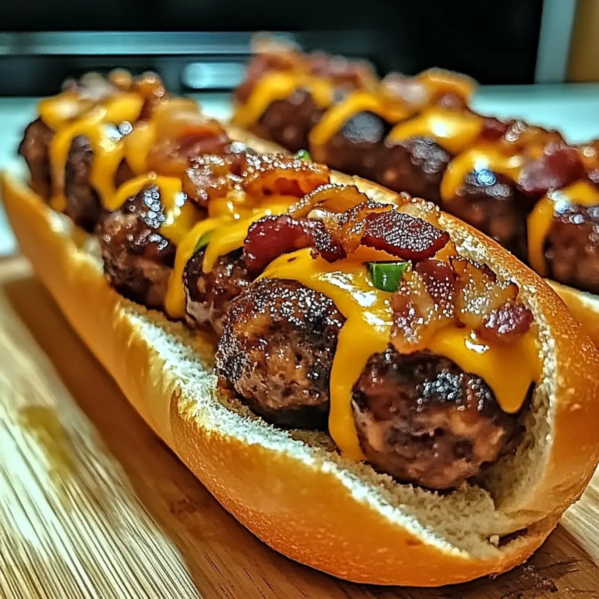 Bourbon BBQ Bacon Cheeseburger Subs