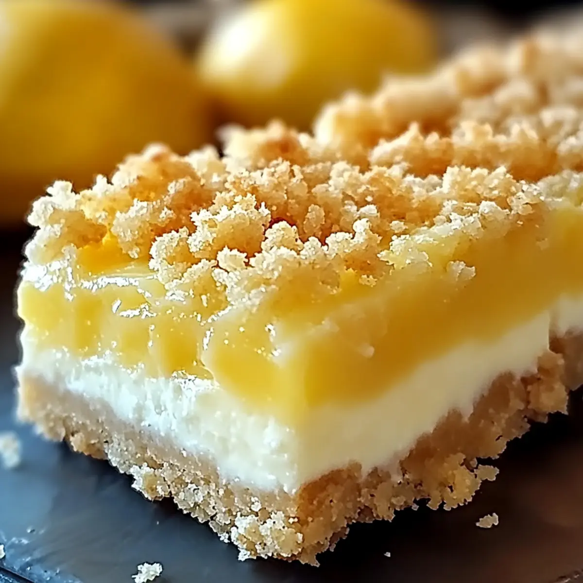 Lemon Cheesecake Crumb Bars