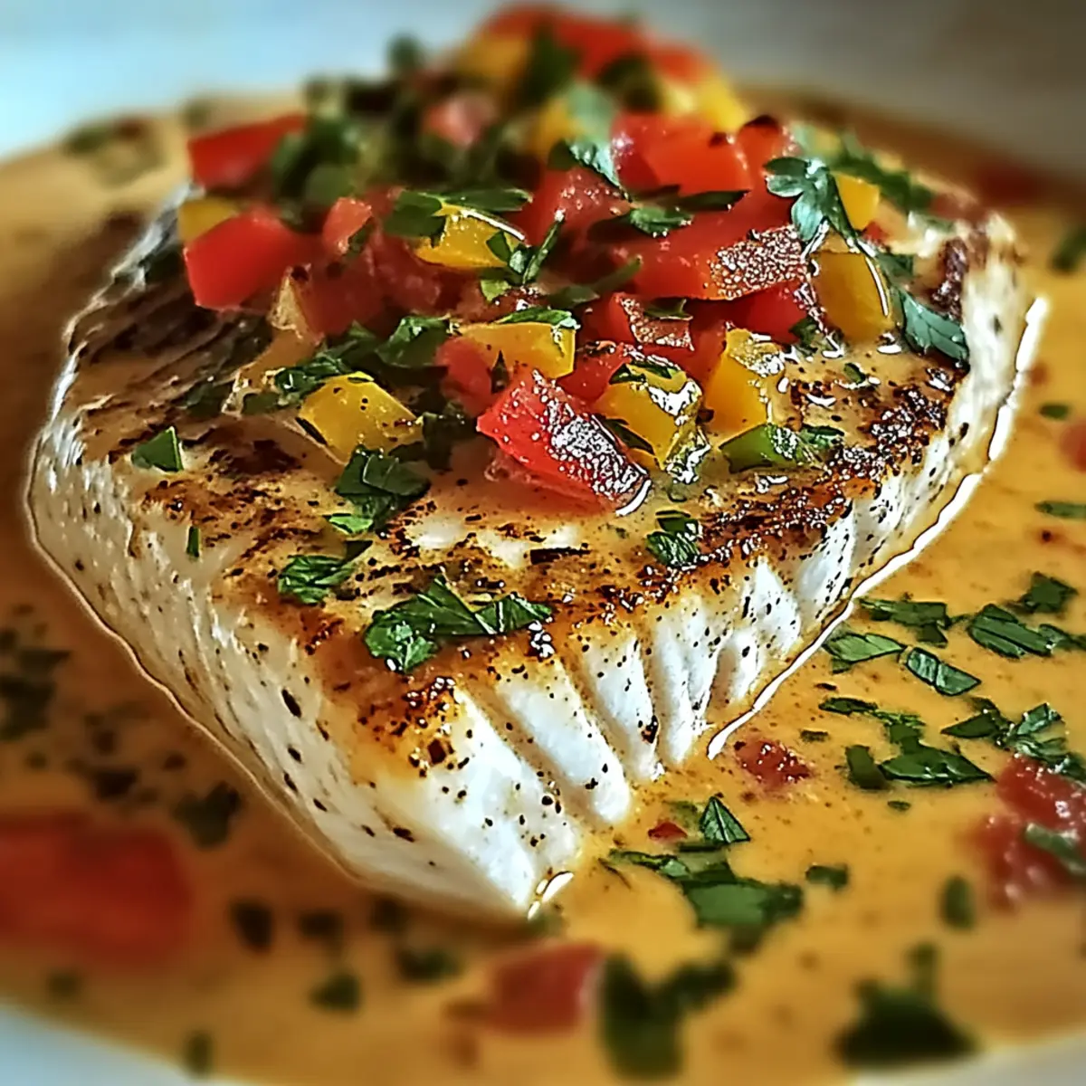 Red Snapper With Creamy Creole Sauce