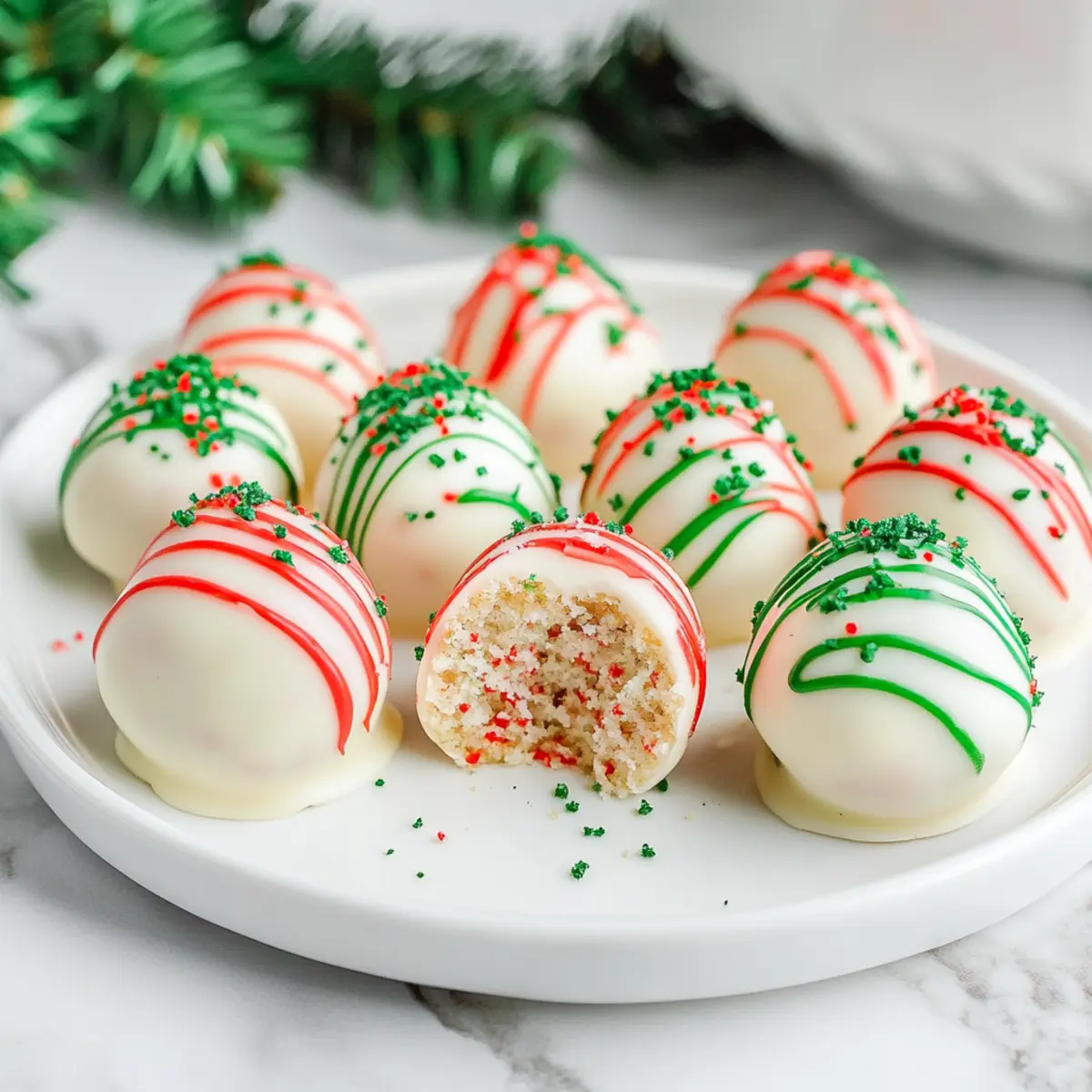 Christmas Tree Cake Truffles
