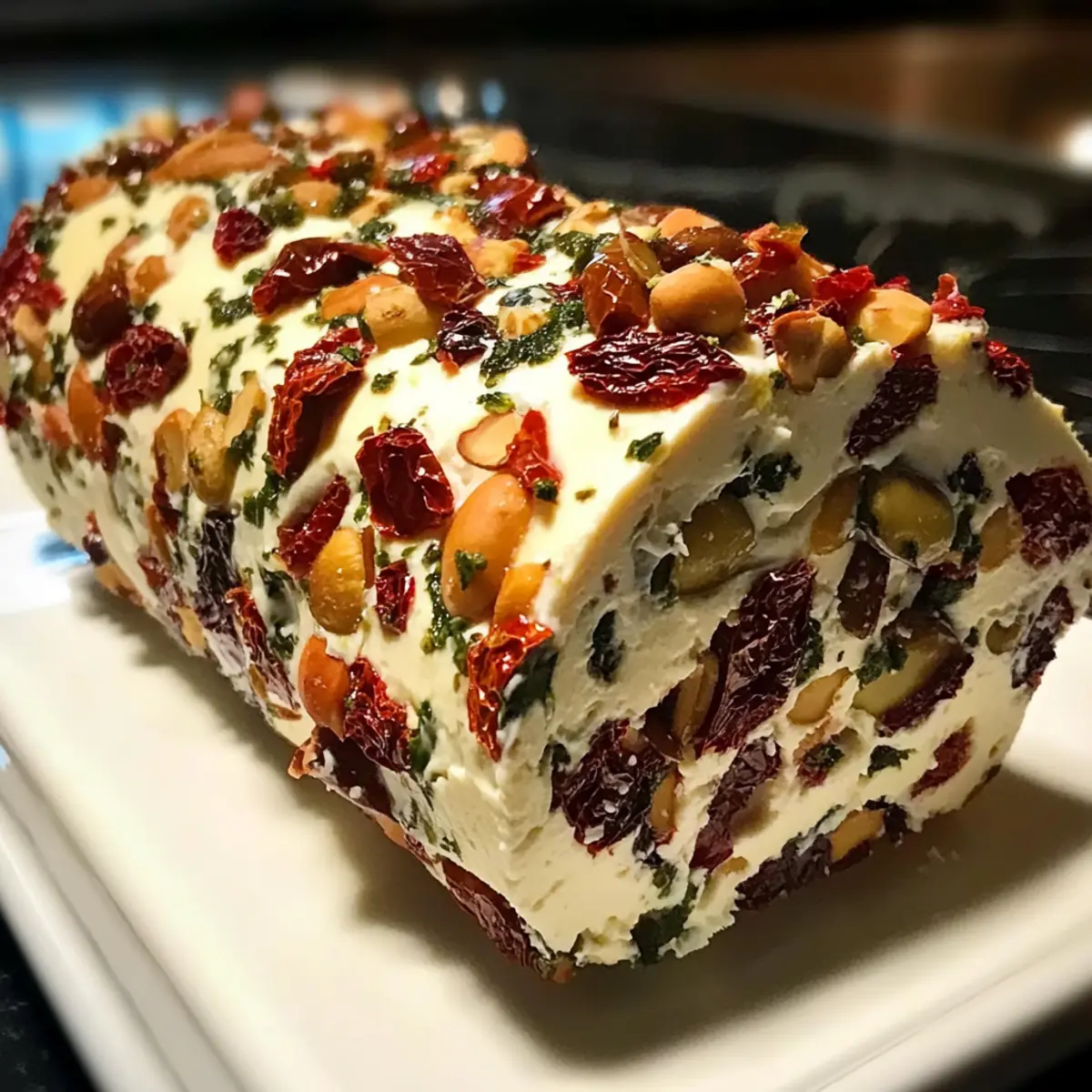Festive Holiday Antipasto Cream Cheese Log for Effortless Entertaining