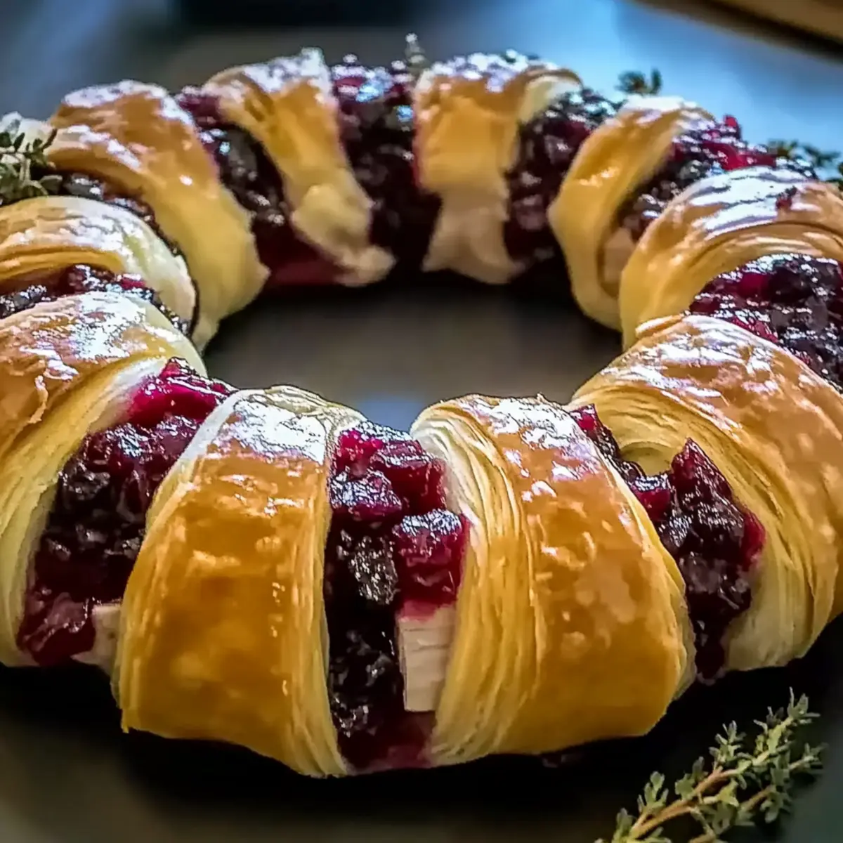 Holiday Turkey Cranberry Crescent Ring