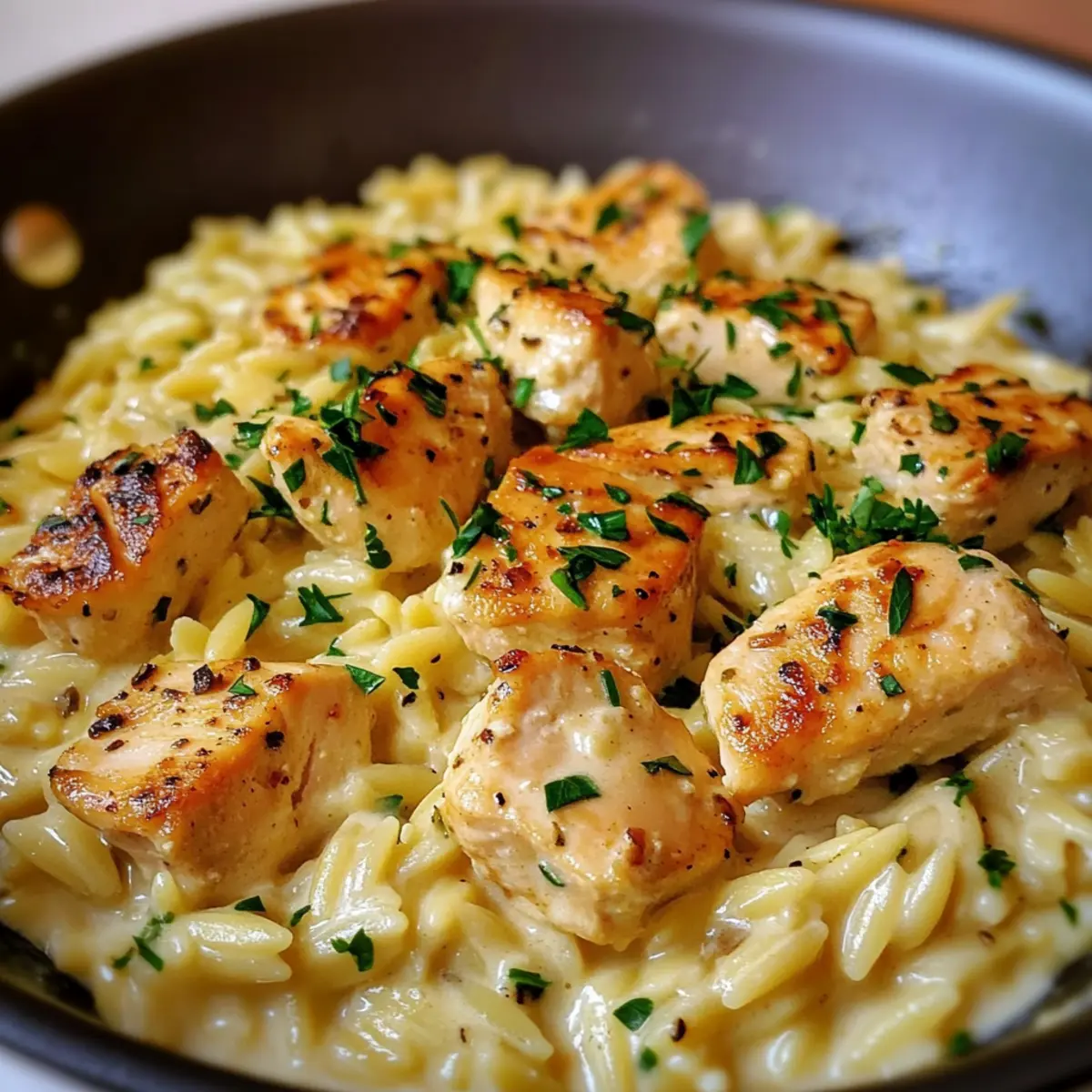 Delightful Creamy Parmesan Chicken and Orzo for Cozy Nights