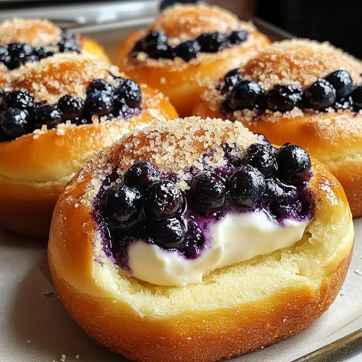 Blueberry Cheesecake Brioche Buns