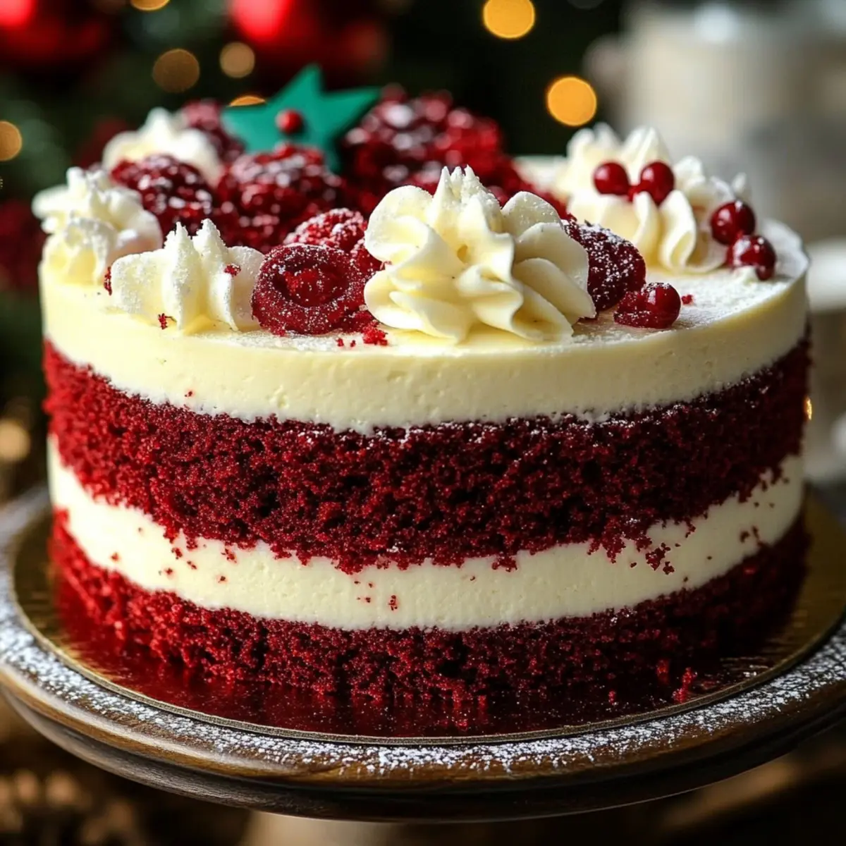 Indulge in Christmas Red Velvet Cheesecake Bliss