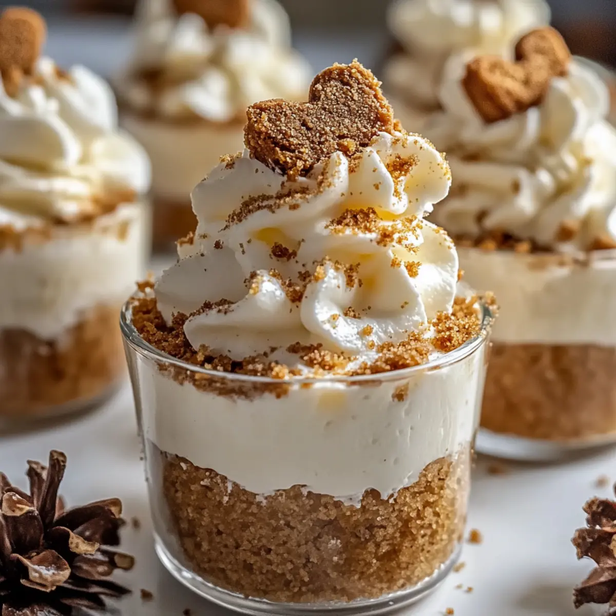No-Bake Gingerbread Cheesecake Cups for Effortless Holiday Joy