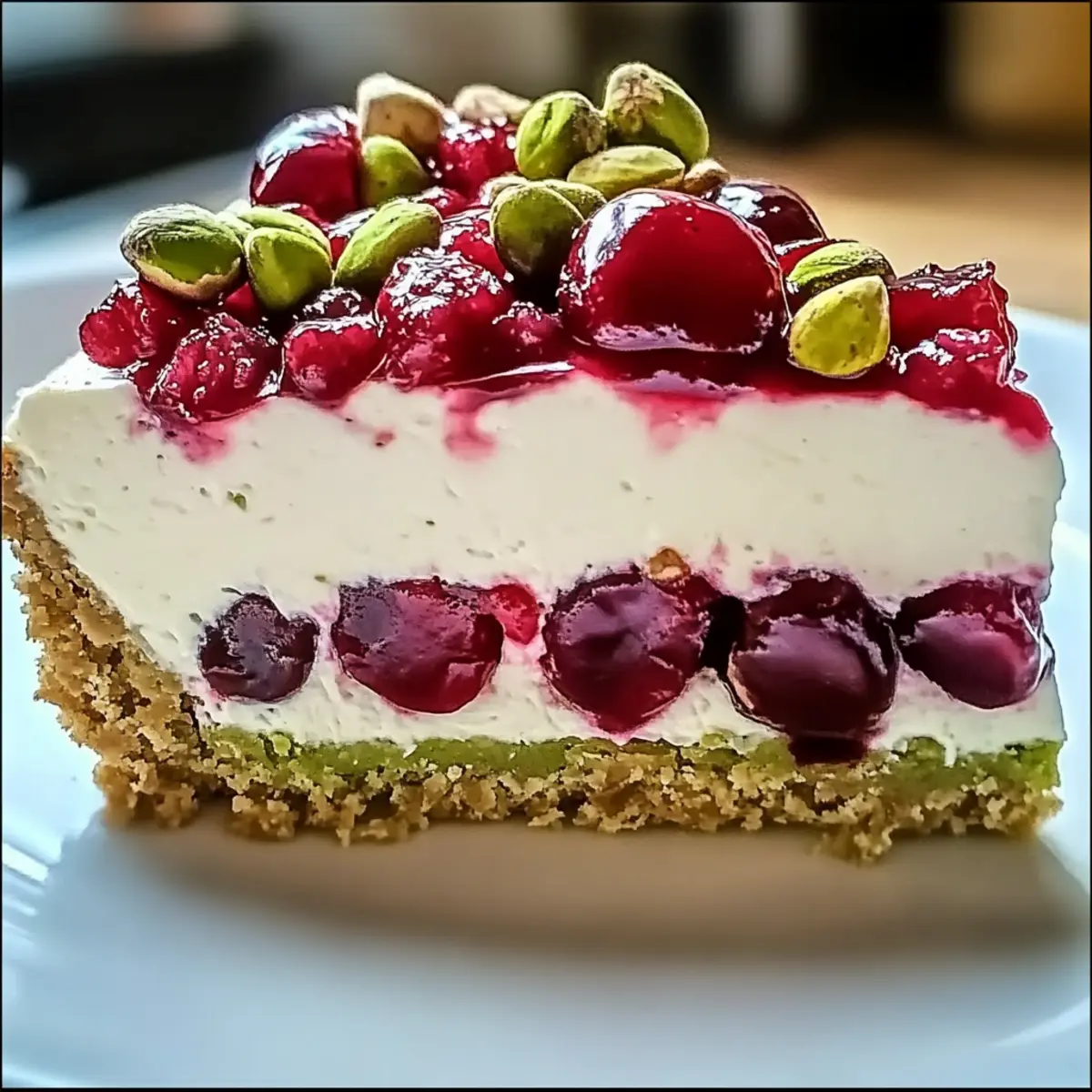 Decadent Cherry Pistachio Cheesecake to Wow Your Guests