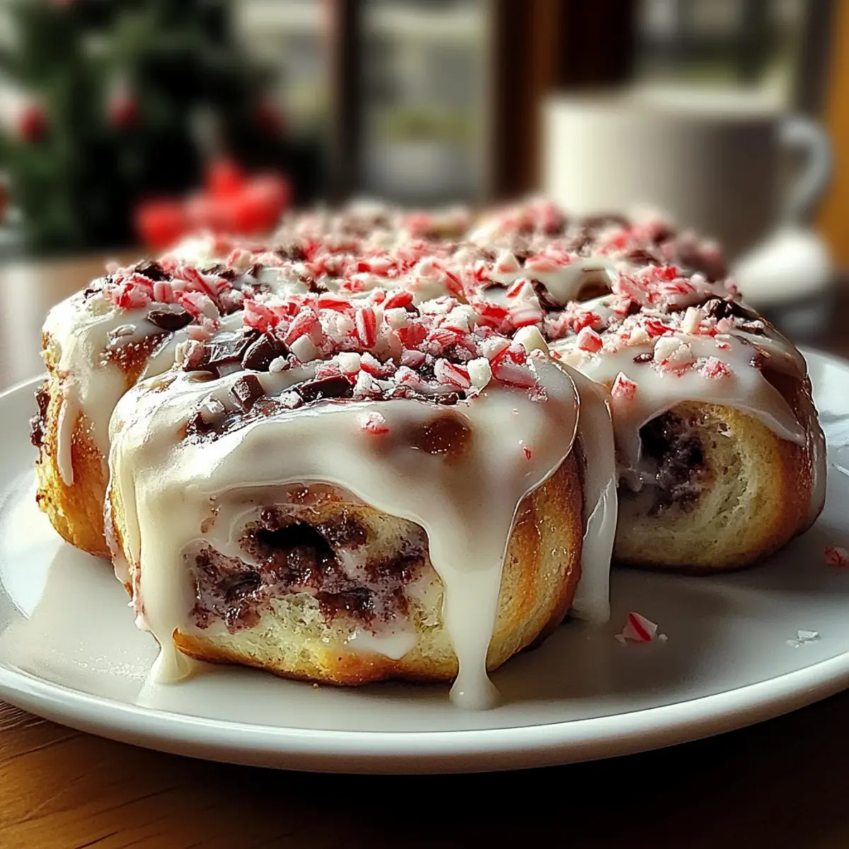 Irresistible Peppermint Bark Cinnamon Rolls for Holiday Cheer