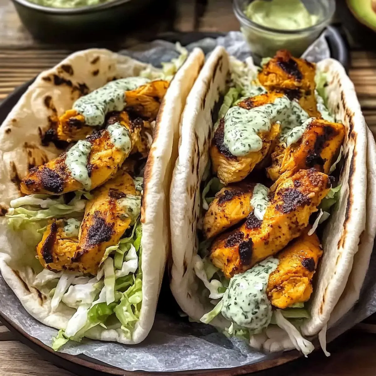 Easy Sheet Pan Chicken Pitas with Herby Ranch Delight