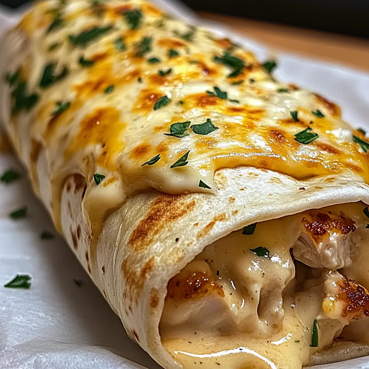 Mouthwatering Ooey-Gooey Cheesy Garlic Chicken Wraps Made Easy