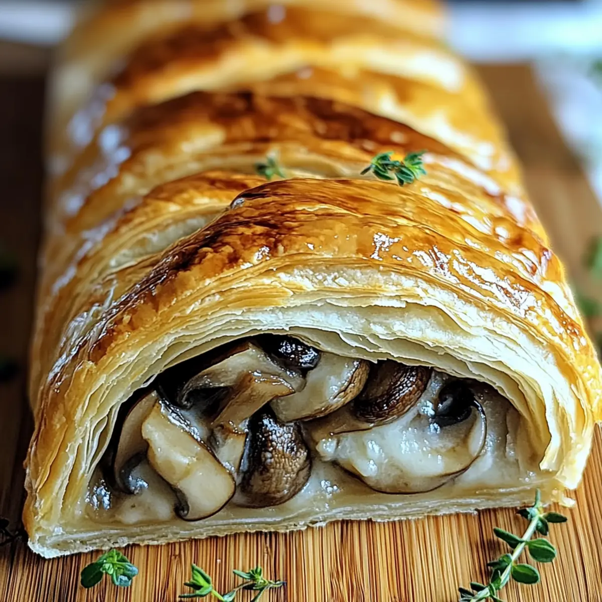 Delicious Mushroom & Gruyère Puff Pastry Braid Recipe Unveiled