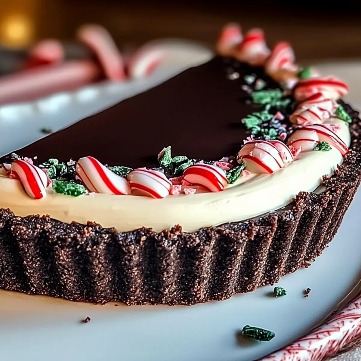 Indulge in Dark Chocolate Peppermint Mousse Tart Bliss