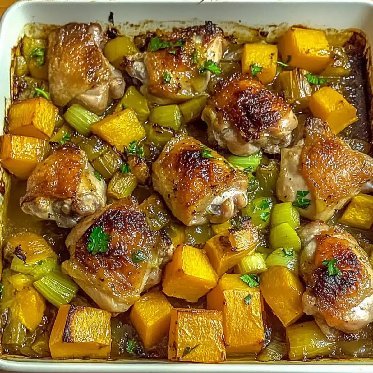 Comforting Chicken Leek & Butternut Bake for Cozy Nights