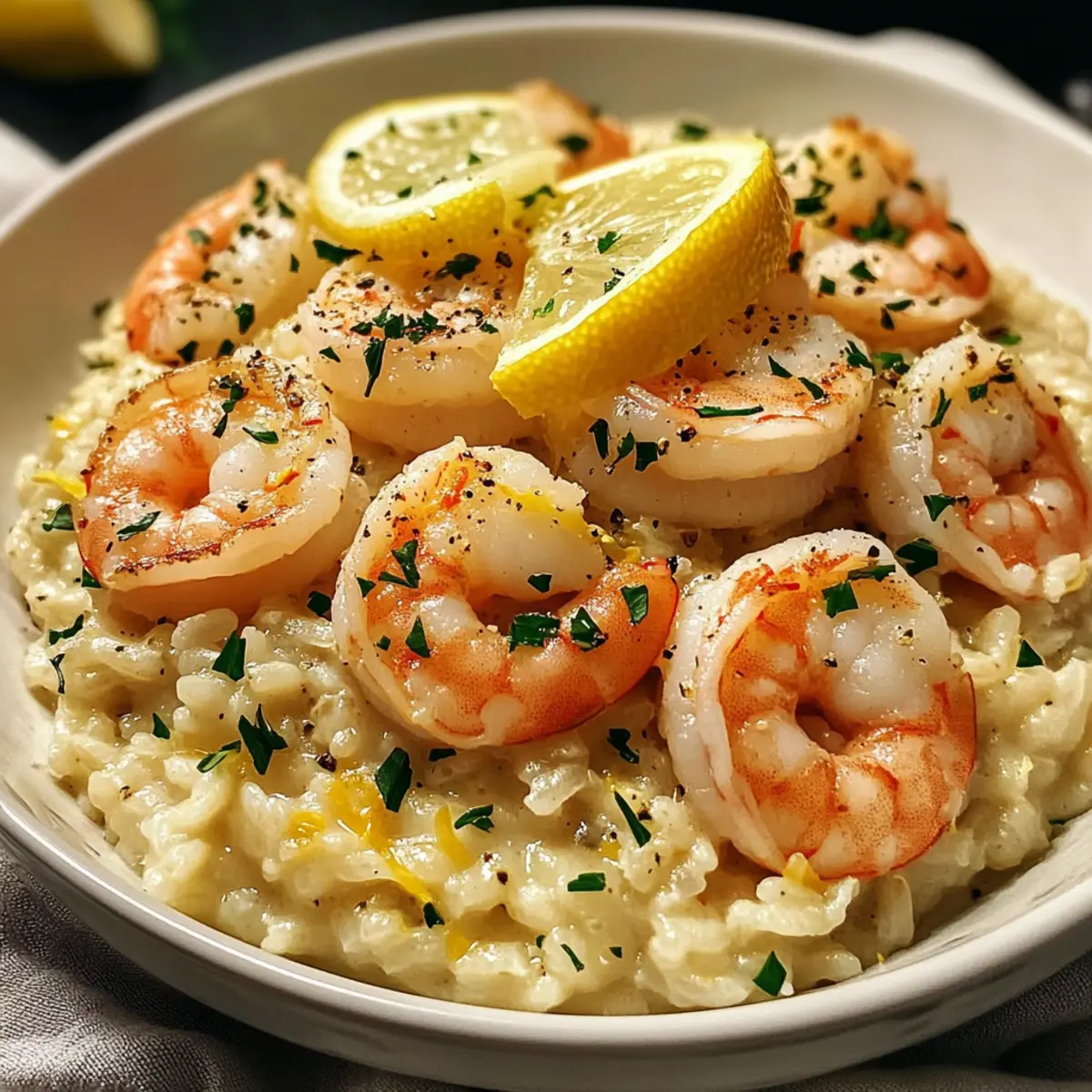 Lemon Garlic Shrimp Risotto