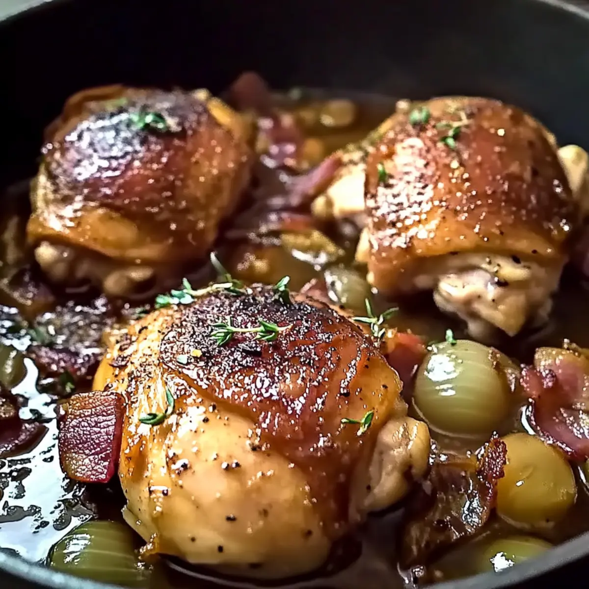 Cozy Chicken Fricassée with Bacon & Shallots: Comfort in a Pot