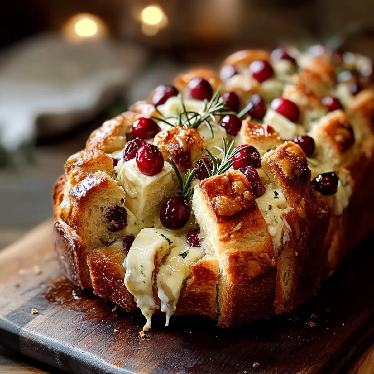 Pull-Apart Bread with Cranberry & Brie for Cozy Gatherings