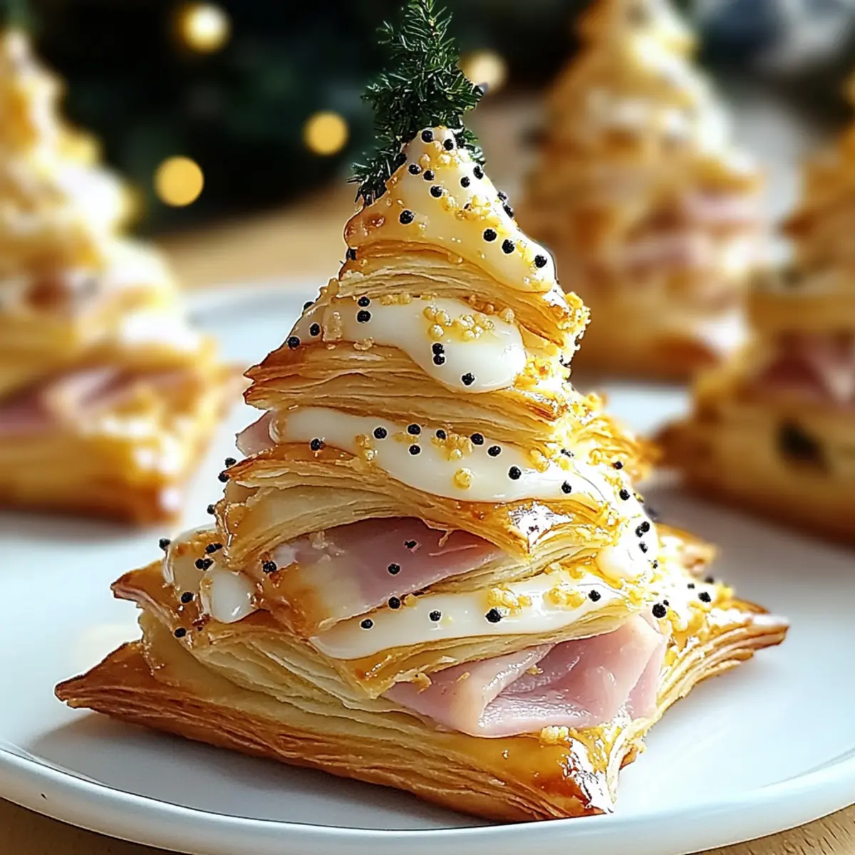 Ham & Cheese Christmas Trees: Flaky Festive Bliss