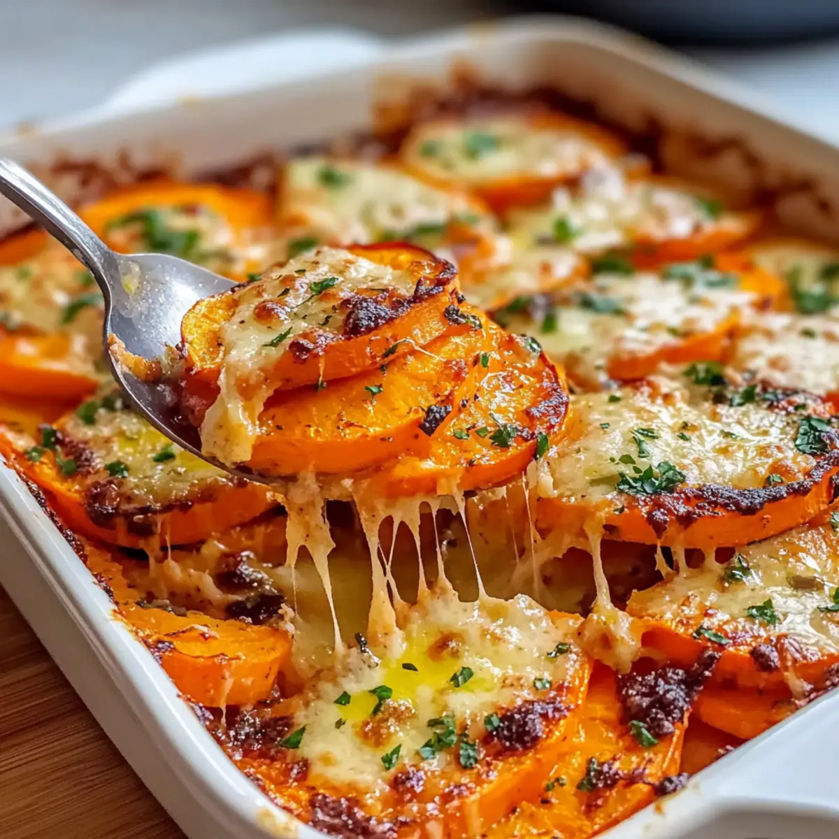 Creamy Garlic Butter Sweet Potato Bake for Cozy Nights