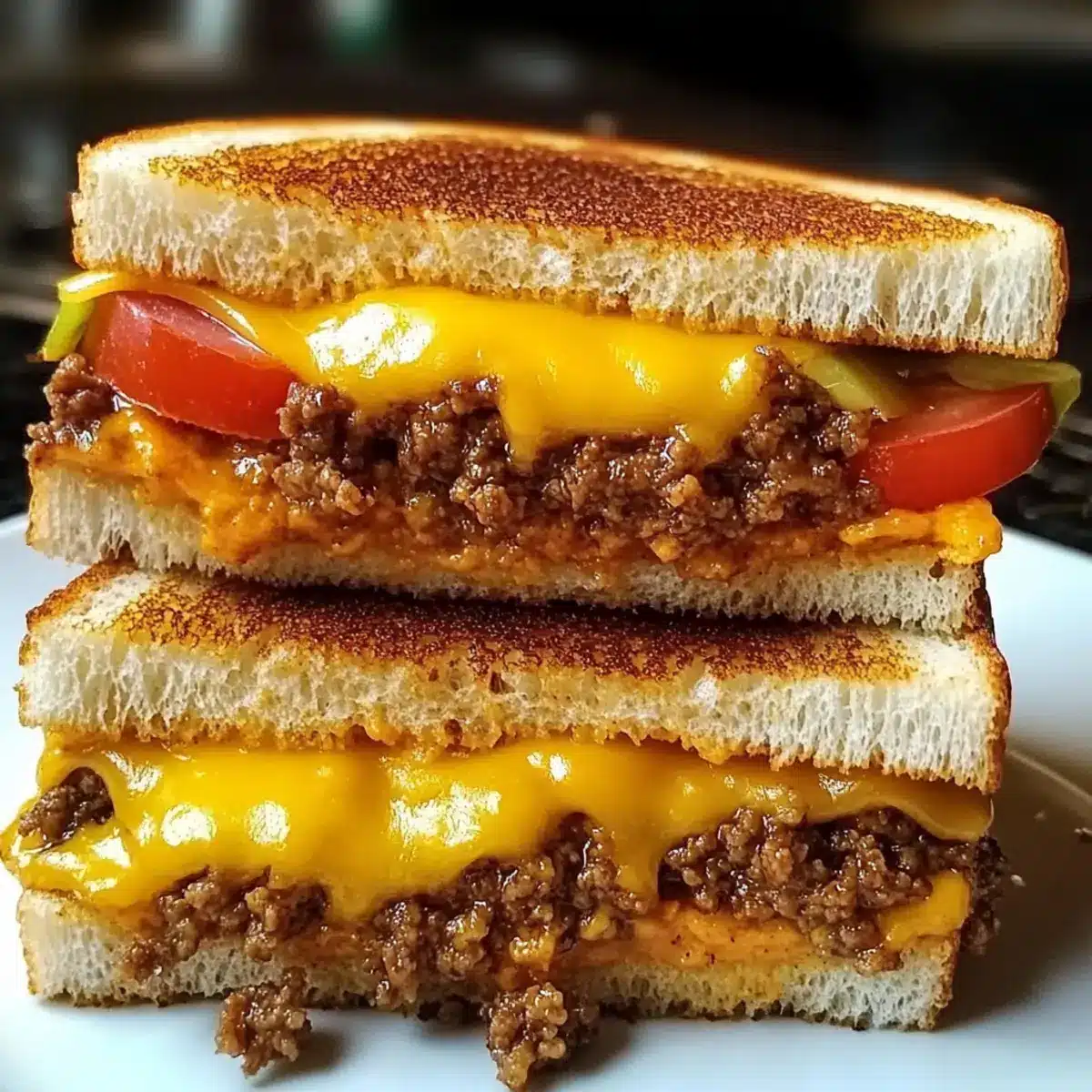 Cheeseburger Grilled Cheese Fusion