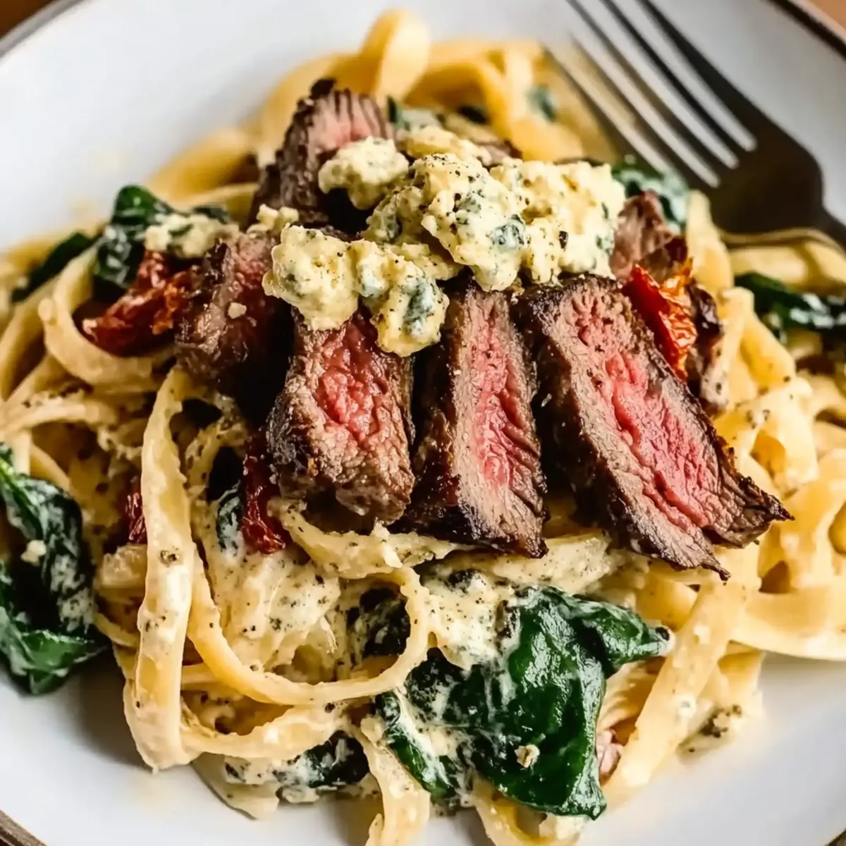 Restaurant-Style Steak Gorgonzola Pasta in 35 Minutes