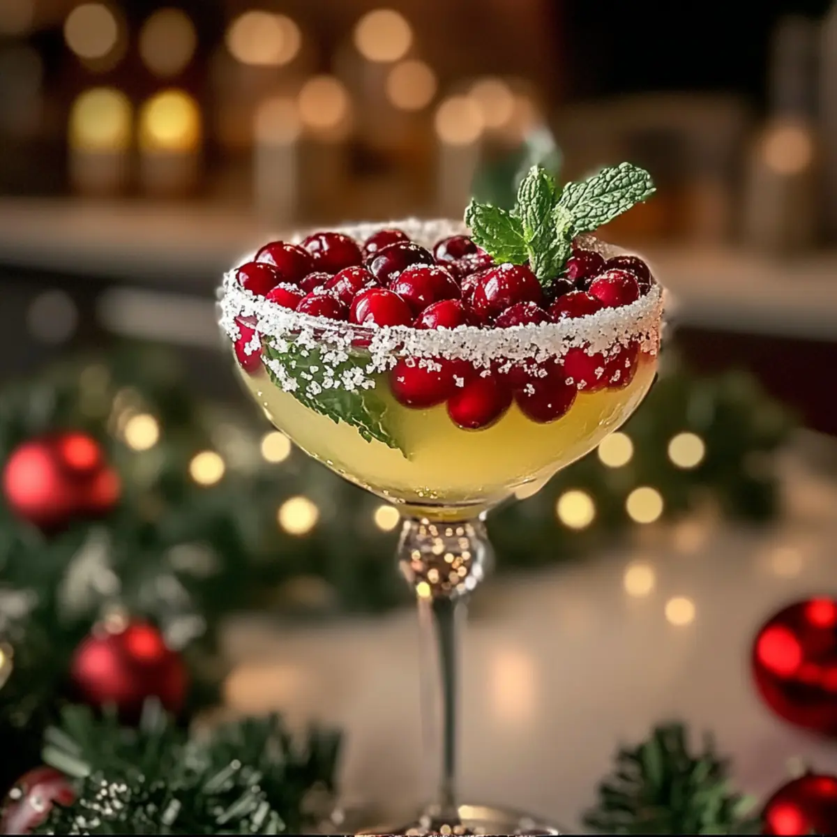 Vibrant Mistletoe Margarita: Your Perfect Holiday Toast