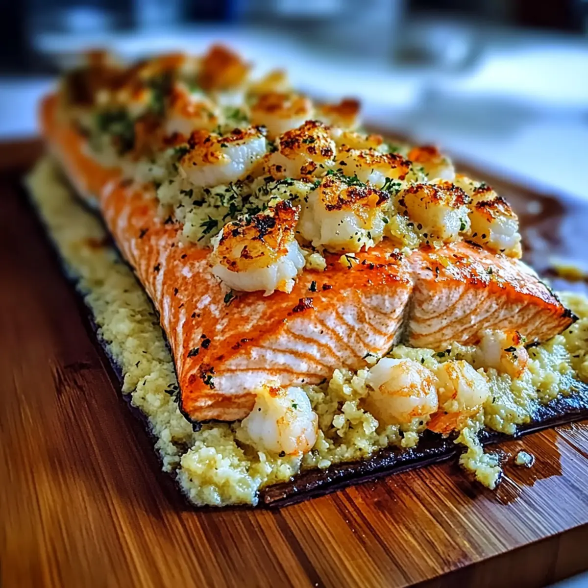 Crab and Shrimp Stuffed Salmon: A Taste of Ocean Elegance