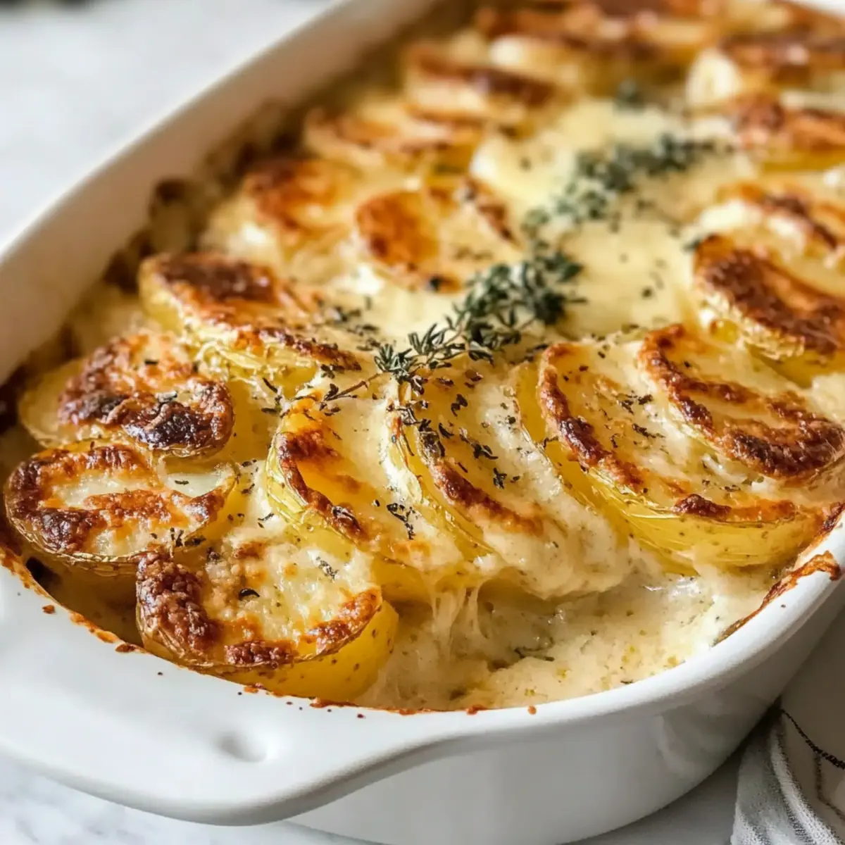 Golden Creamy Scalloped Potatoes for Cozy Comfort Food Delight