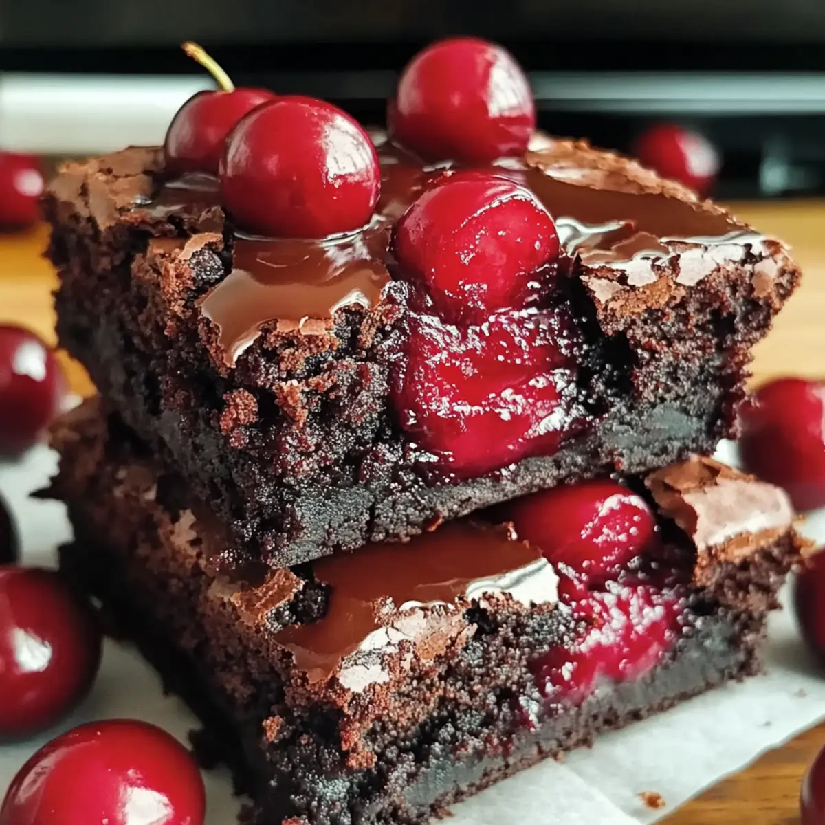 Fudgy Cherry Brownies Ganache That Will Melt Your Heart