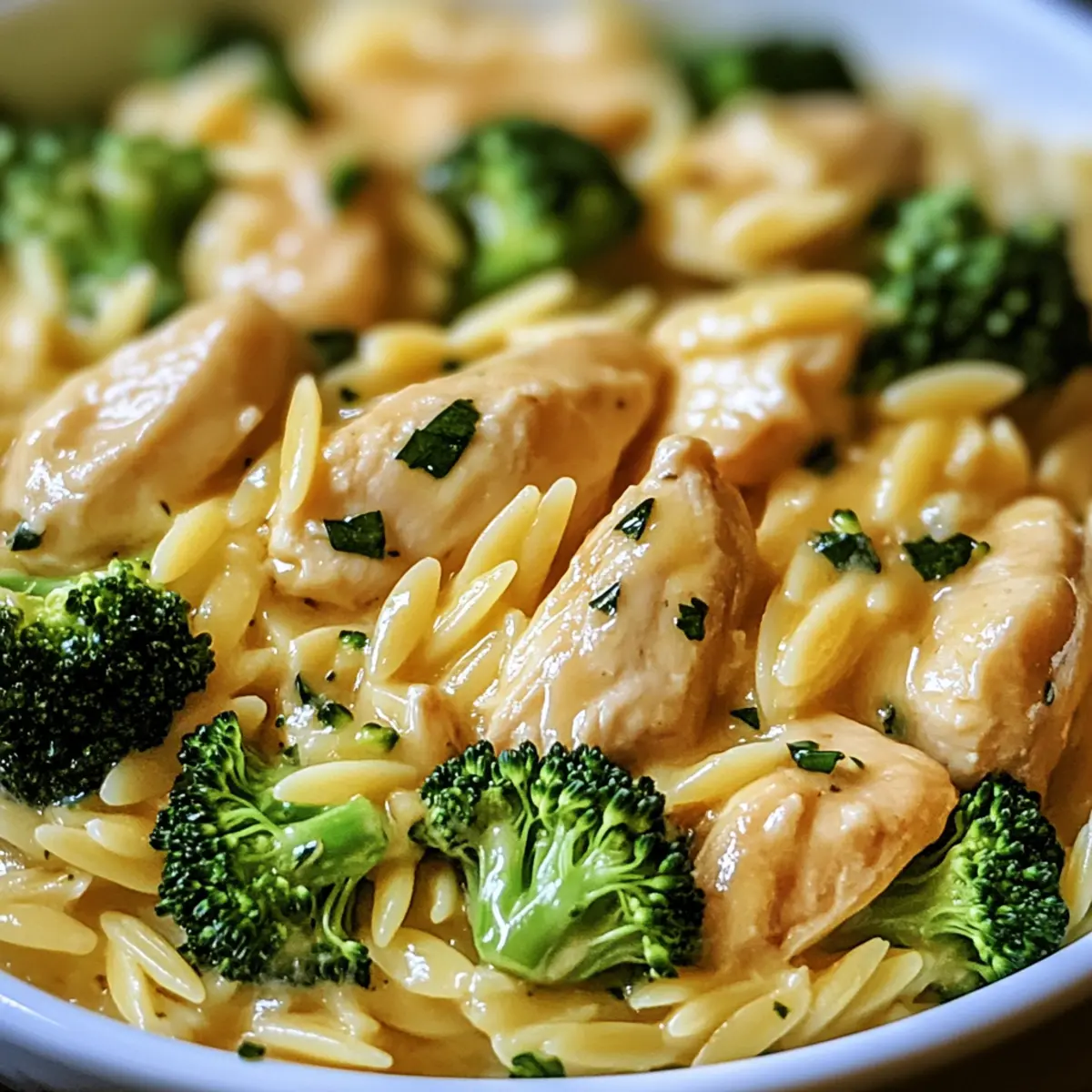 Creamy Cheesy Chicken Broccoli Orzo for Quick Comfort Meals