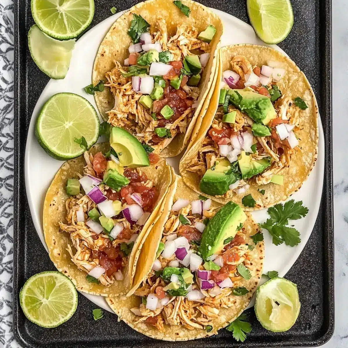 Healthy Crockpot Chicken Tacos That Bursting with Flavor