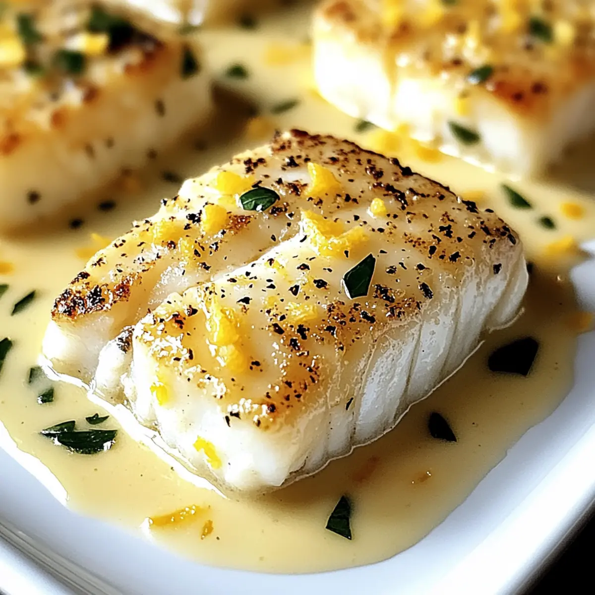 Baked Cod in Coconut Lemon Cream Sauce for a Taste of Paradise