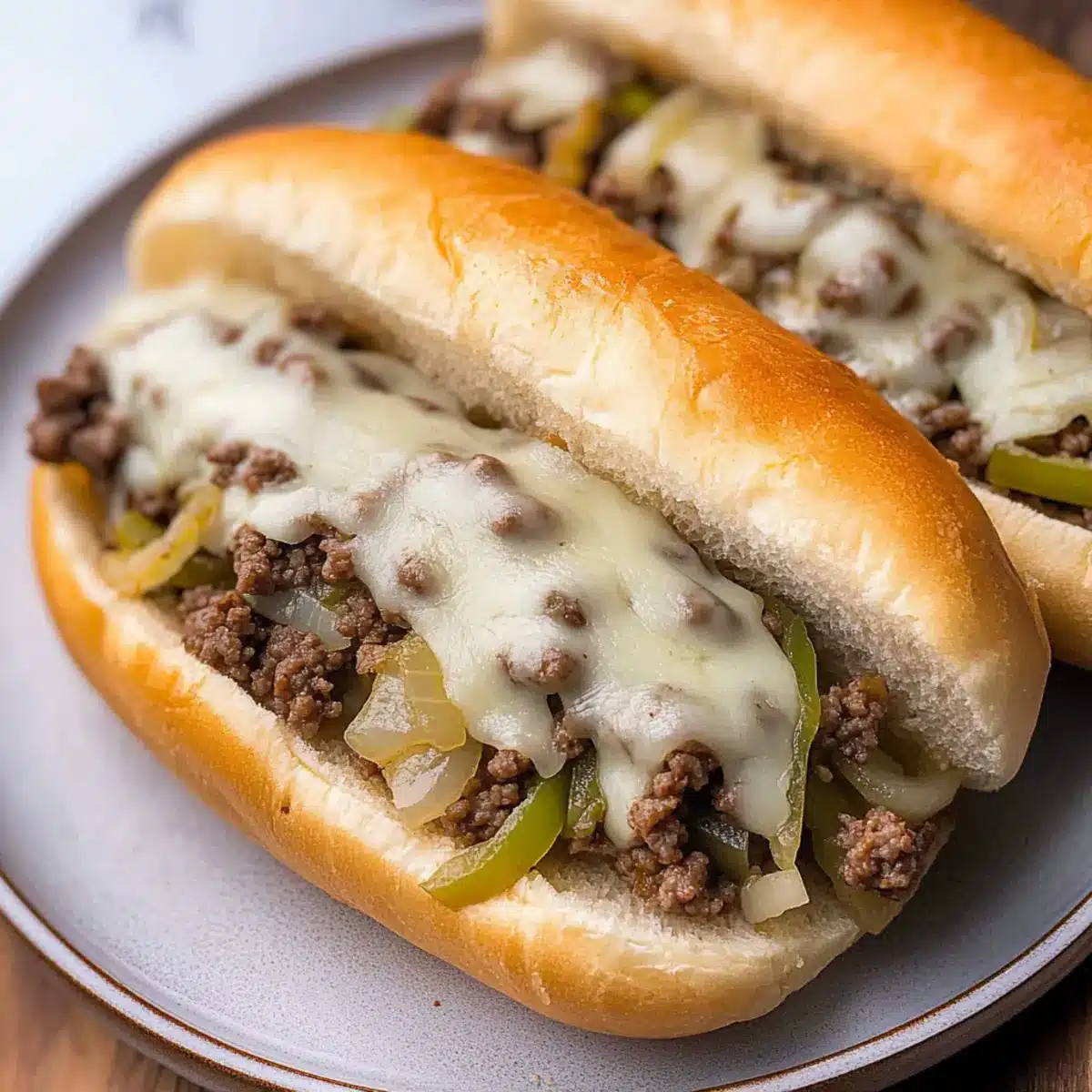 Melt-in-Your-Mouth Ground Beef Philly Cheesesteaks in 30 Minutes