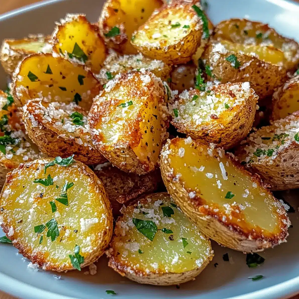 Crispy Air Fryer Baked Garlic Parmesan Potatoes You'll Love