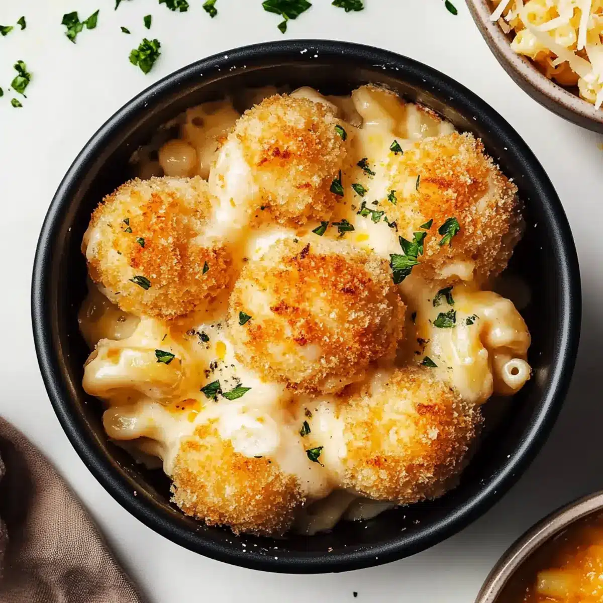 Crispy Cheesecake Factory Air Fryer Fried Macaroni and Cheese Balls
