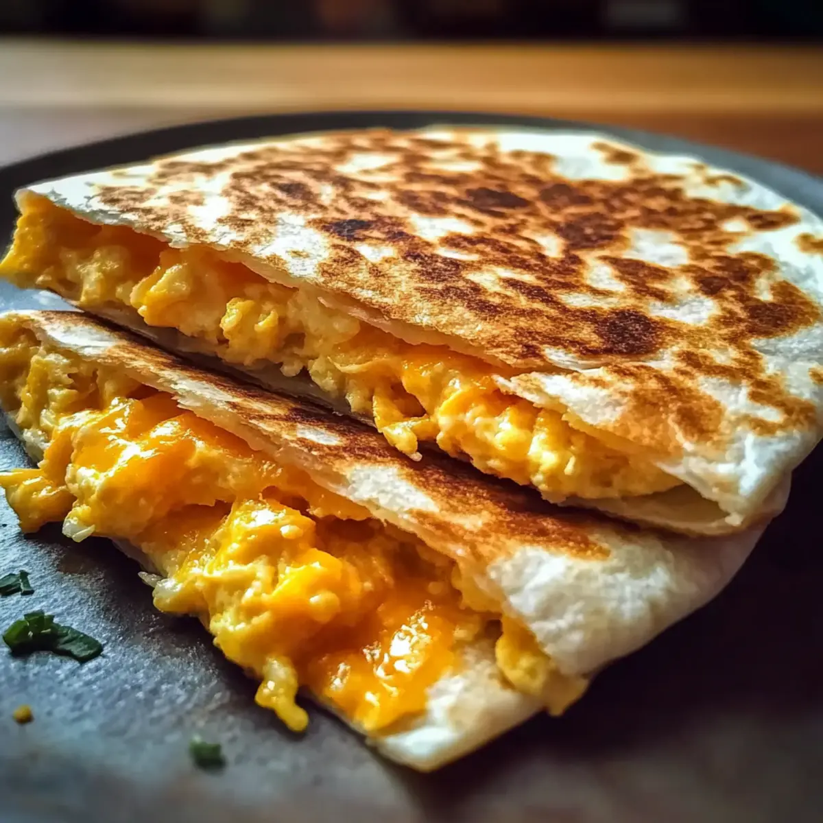 Cheddar Egg Quesadilla