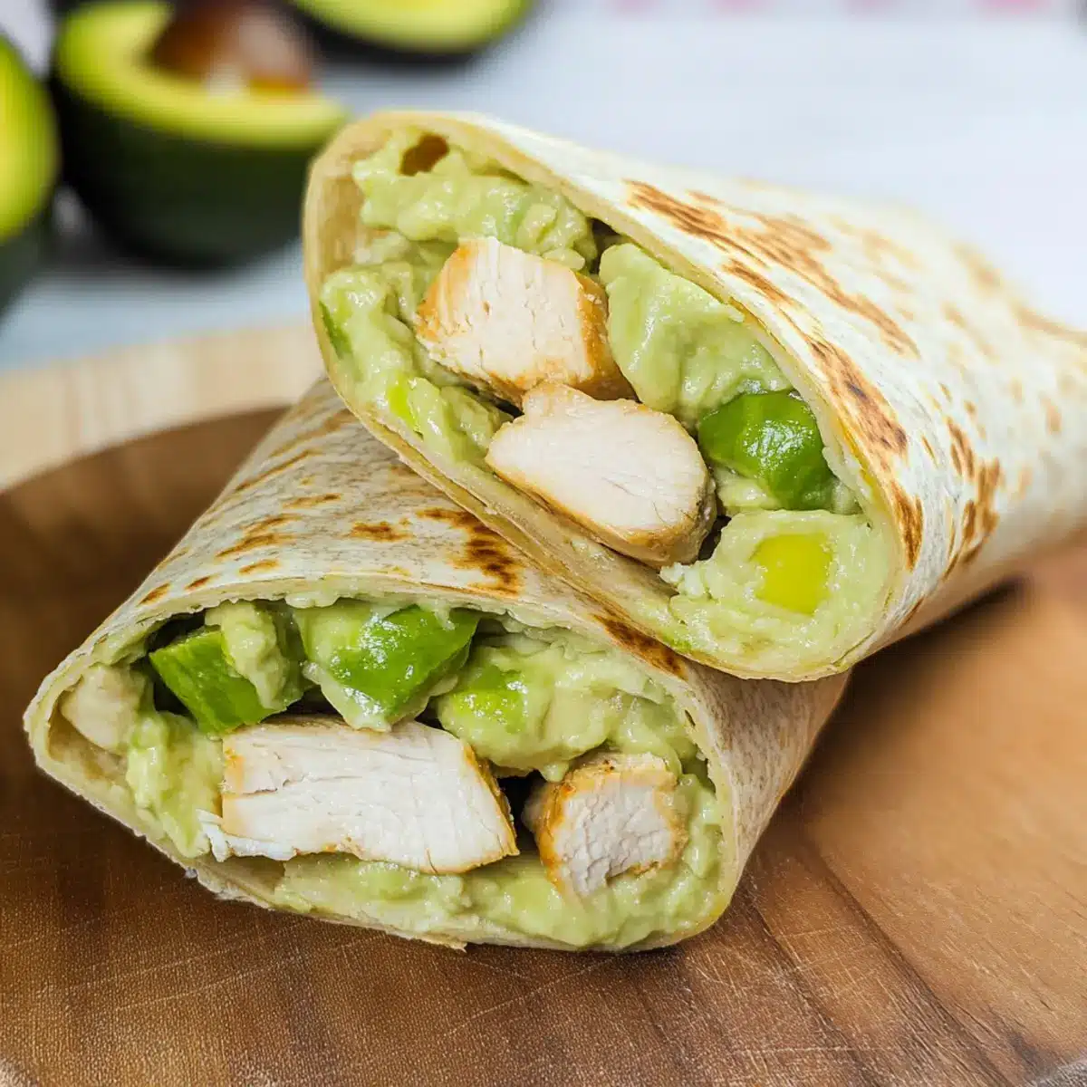 Avocado Chicken Wraps