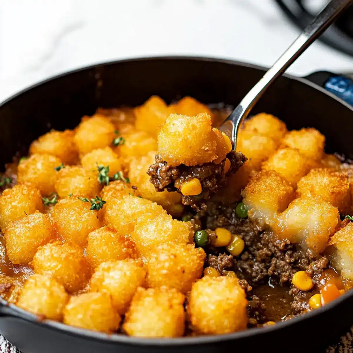 Crispy Tater Tot Shepherd's Pie for Easy Family Dinners