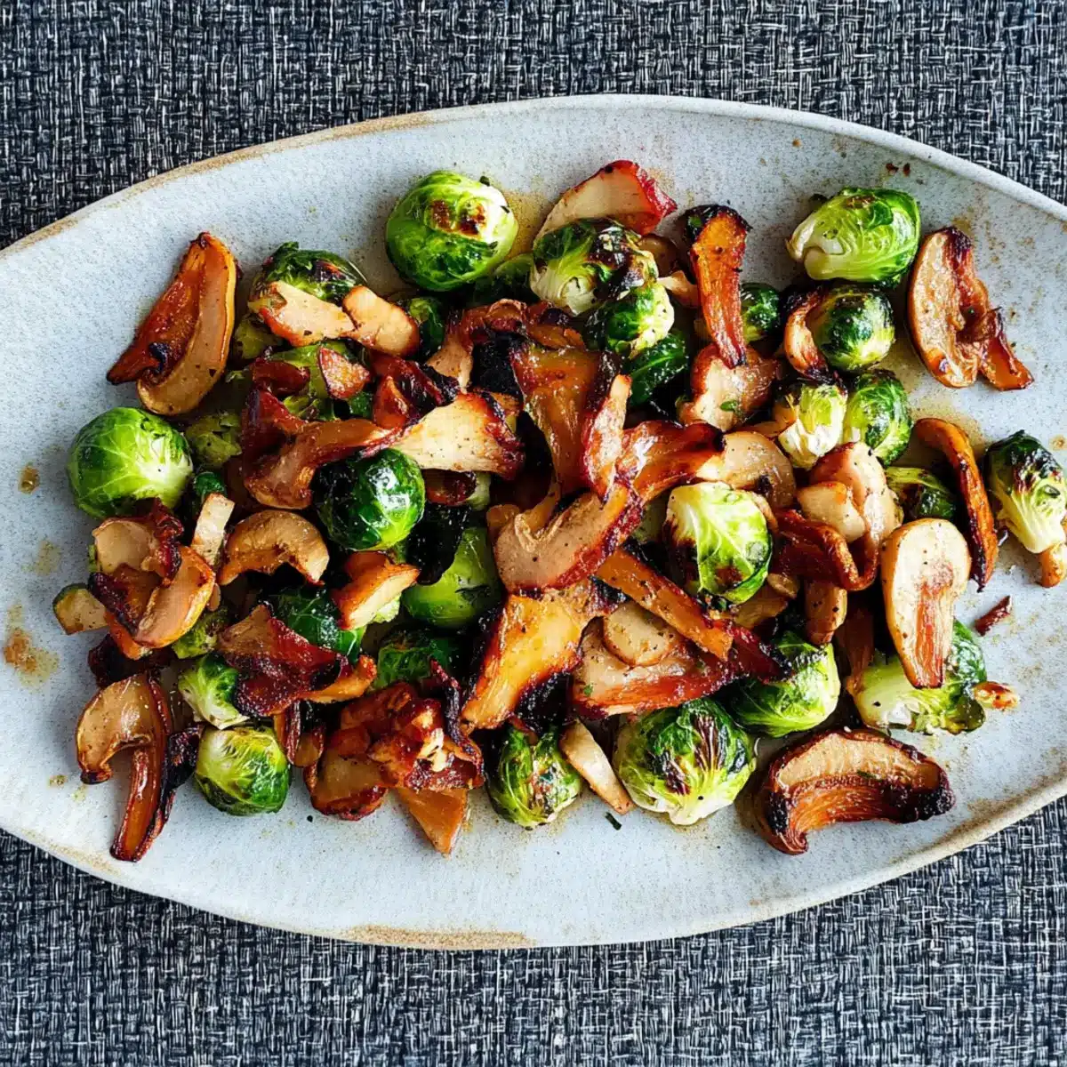 Grilled Brussels Sprouts with Chanterelles for a Flavor Boost