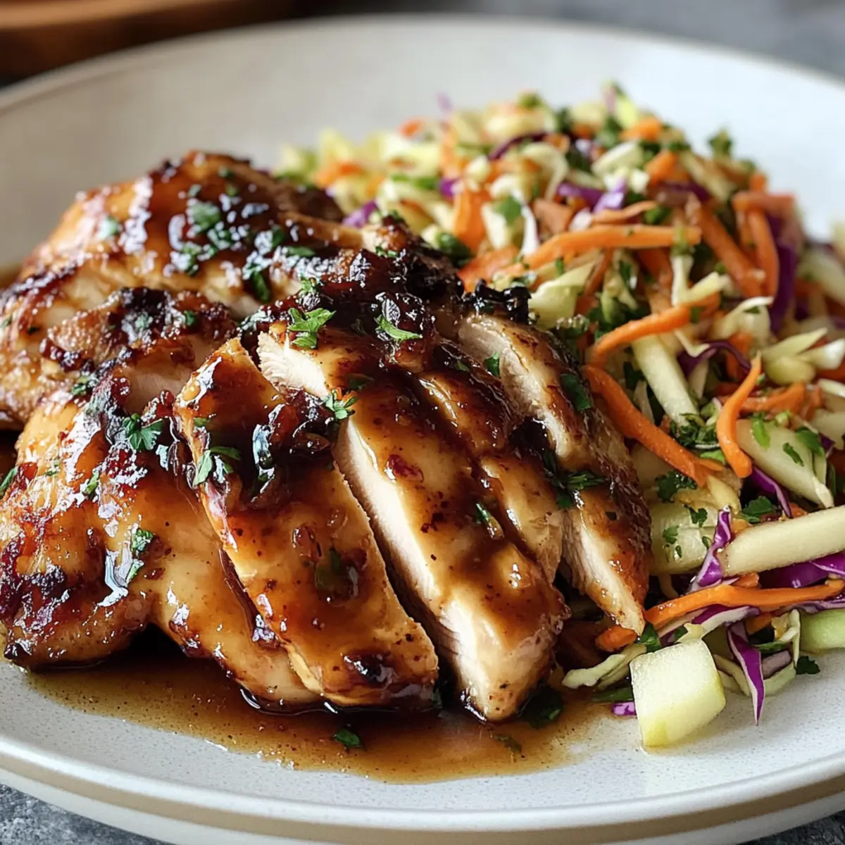 Sticky Apple Cider Chicken with Crisp Autumn
