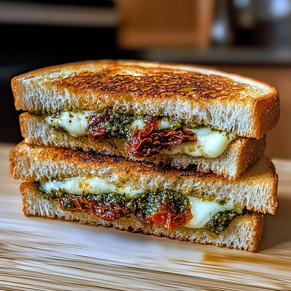 Sun-Dried Tomato Pesto Grilled Cheese: Gourmet in Minutes