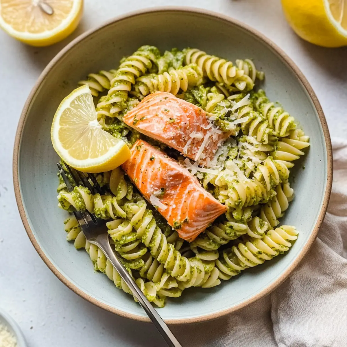 Salmon Pesto Pasta