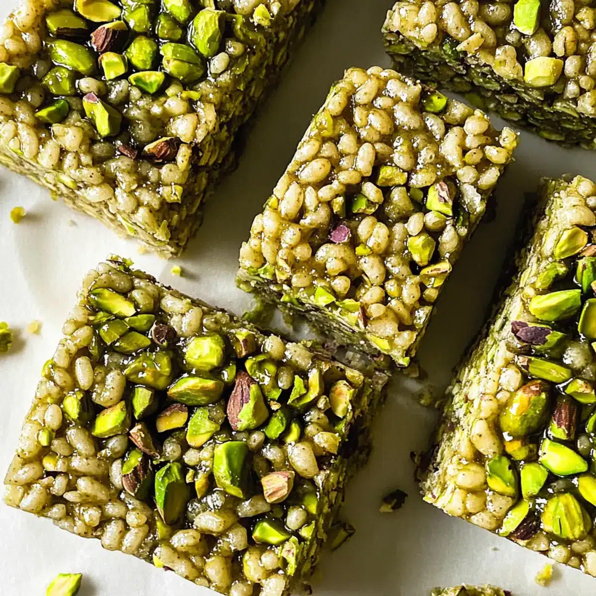 Pistachio Rice Krispie Treats