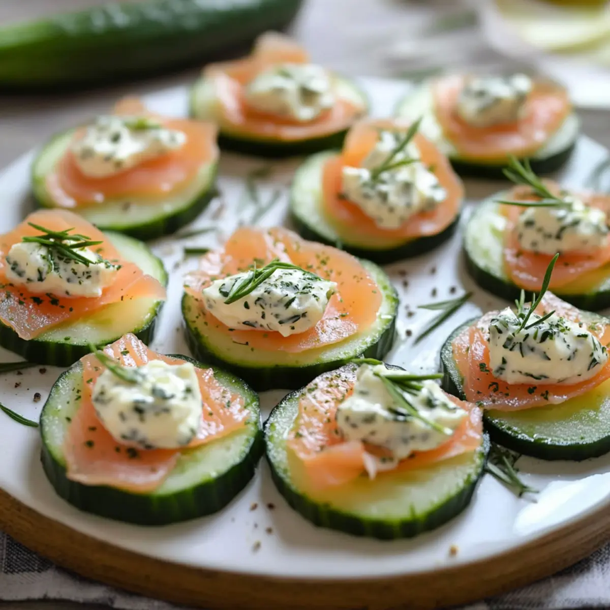 Cucumber Smoked Salmon Bites: Refreshing No-Cook Delights