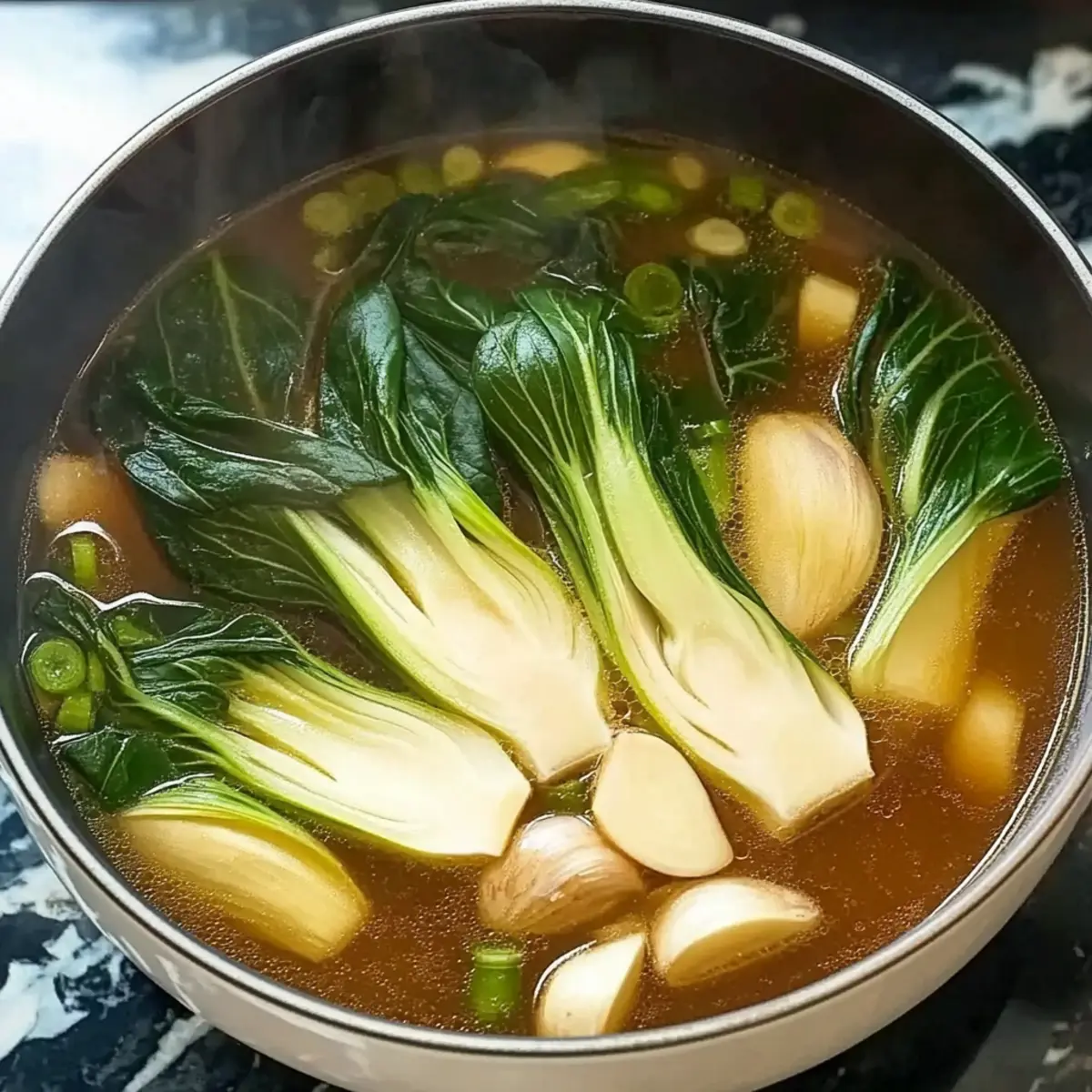 Bok Choy Soup With Garlic And Ginger