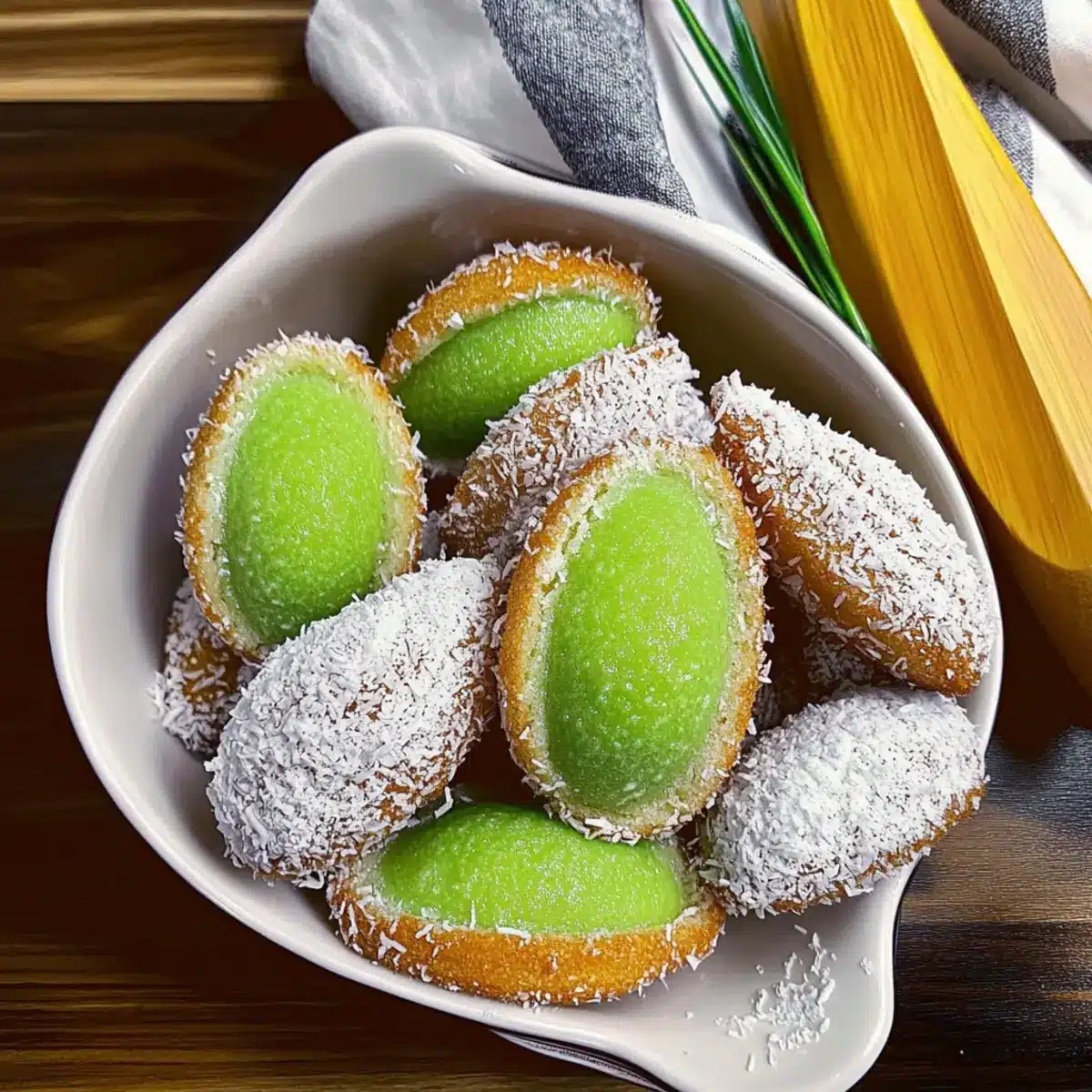 Pandan Coconut Madeleines